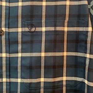 Fjallraven Men’s L Blue plaid Fjallslim shirt